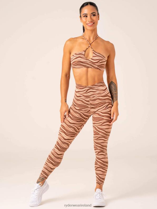 Ryderwear Unstoppable Sports Bra Mocha Zebra Women Clothing 4Z2T256