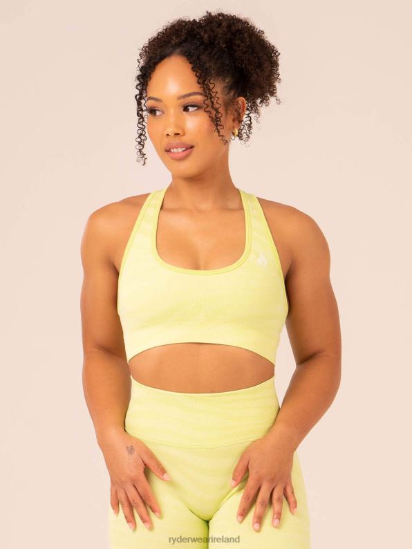 Ryderwear Zebra Seamless Sports Bra Lime Zebra Women Clothing 4Z2T200