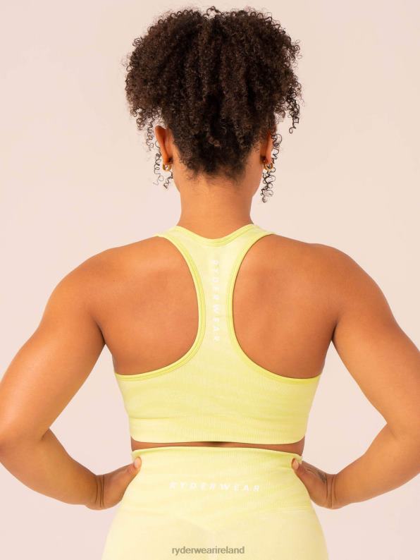 Ryderwear Zebra Seamless Sports Bra Lime Zebra Women Clothing 4Z2T200