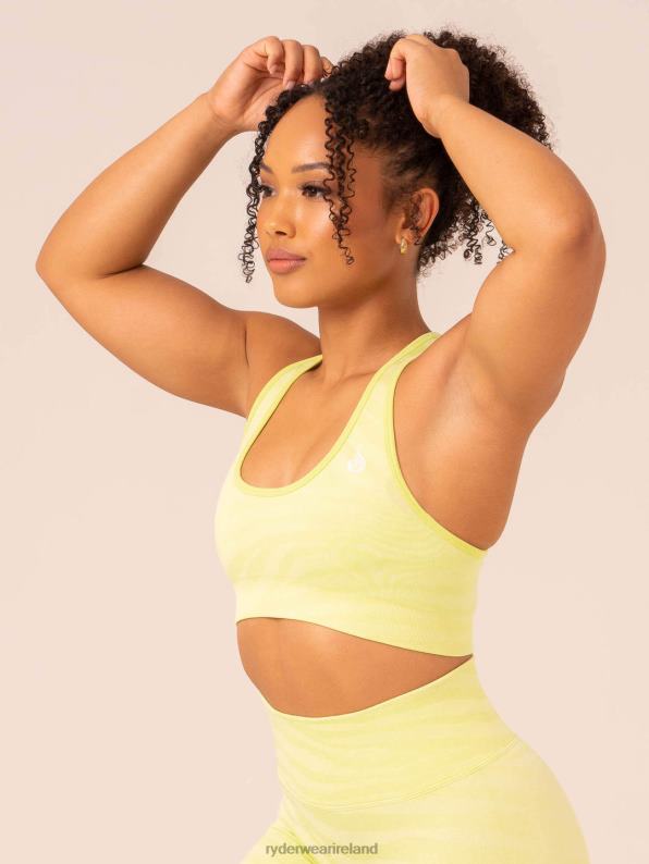 Ryderwear Zebra Seamless Sports Bra Lime Zebra Women Clothing 4Z2T200