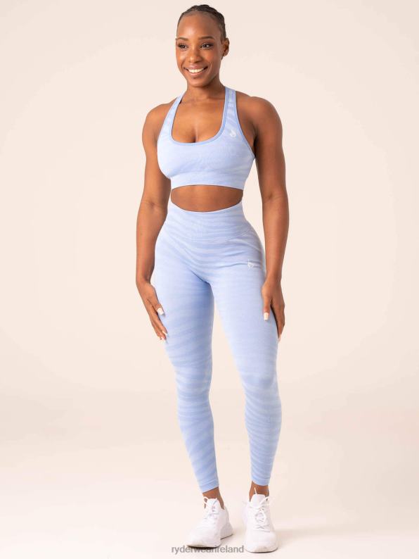 Ryderwear Zebra Seamless Sports Bra Sky Blue Zebra Women Clothing 4Z2T202