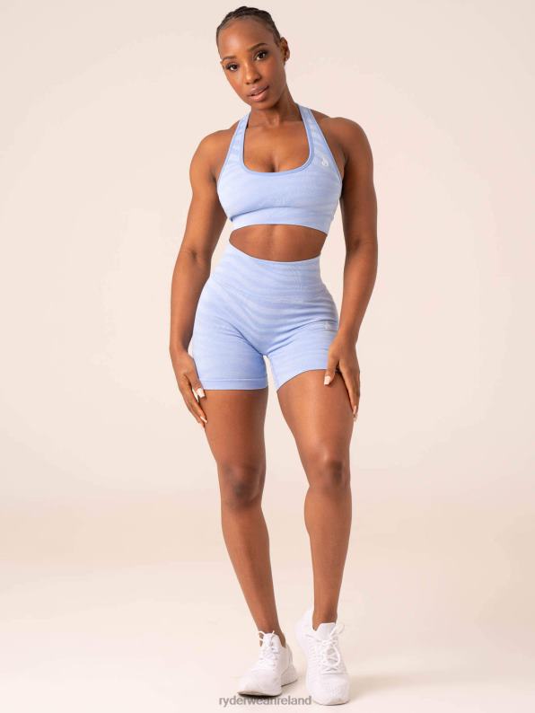 Ryderwear Zebra Seamless Sports Bra Sky Blue Zebra Women Clothing 4Z2T202