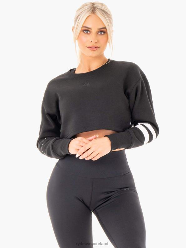 Ryderwear Motion Cropped Sweater Black Women Clothing 4Z2T1041
