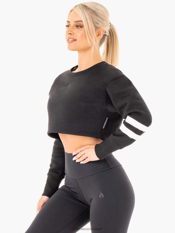 Ryderwear Motion Cropped Sweater Black Women Clothing 4Z2T1041