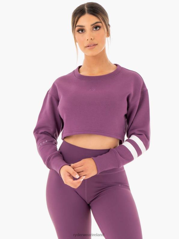 Ryderwear Motion Cropped Sweater Purple Women Clothing 4Z2T1047