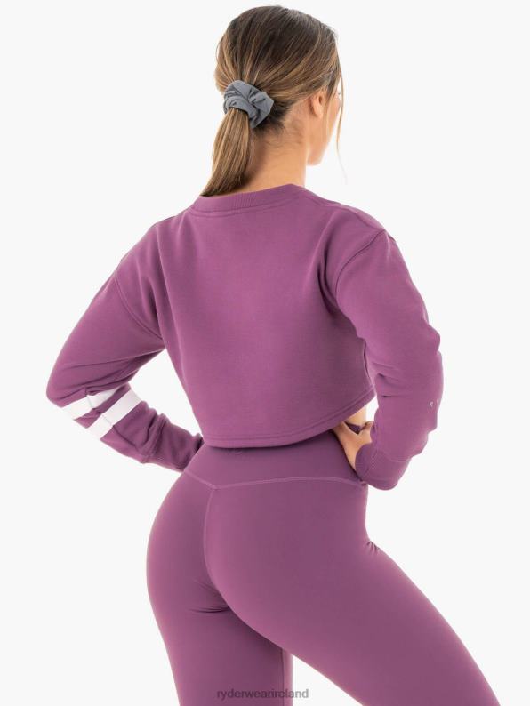 Ryderwear Motion Cropped Sweater Purple Women Clothing 4Z2T1047