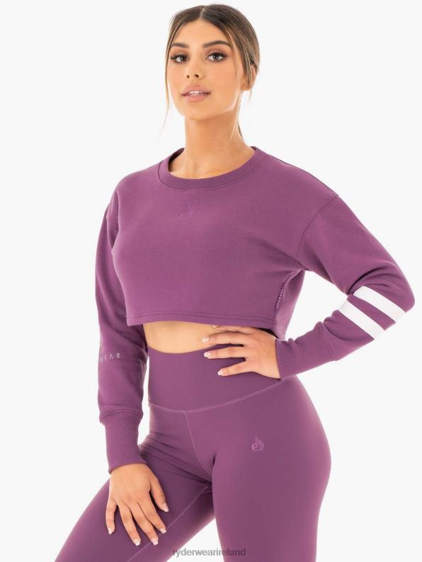 Ryderwear Motion Cropped Sweater Purple Women Clothing 4Z2T1047
