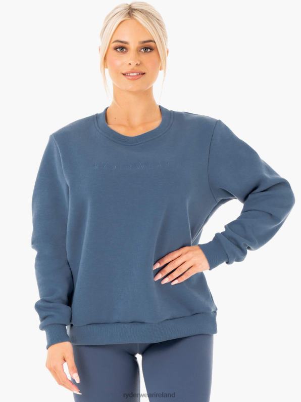Ryderwear Motion Oversized Sweater Steel Blue Women Clothing 4Z2T1076