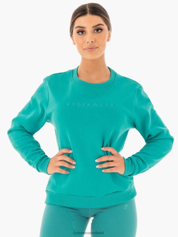 Ryderwear Motion Oversized Sweater Teal Women Clothing 4Z2T1075