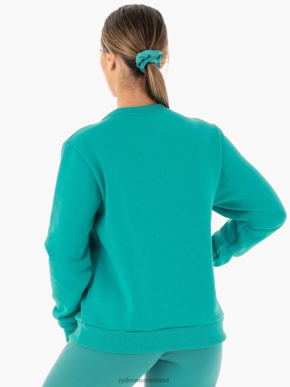 Ryderwear Motion Oversized Sweater Teal Women Clothing 4Z2T1075