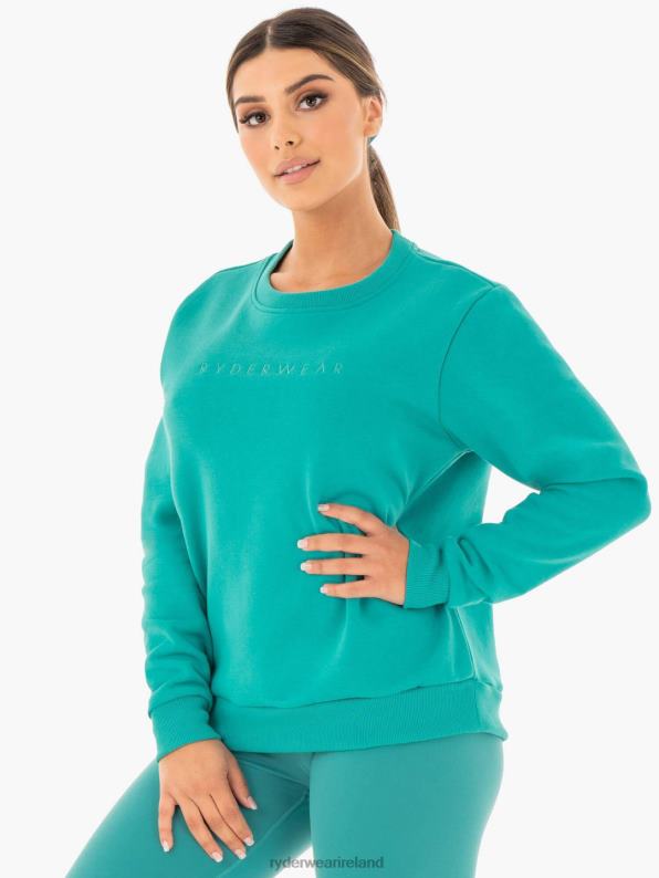 Ryderwear Motion Oversized Sweater Teal Women Clothing 4Z2T1075