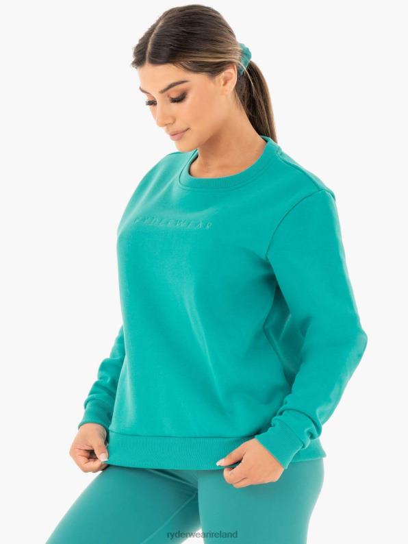 Ryderwear Motion Oversized Sweater Teal Women Clothing 4Z2T1075