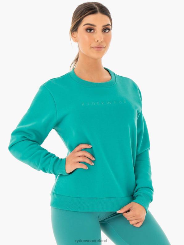 Ryderwear Motion Oversized Sweater Teal Women Clothing 4Z2T1075