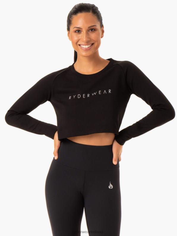 Ryderwear Staples Cropped Sweater Black Women Clothing 4Z2T1092