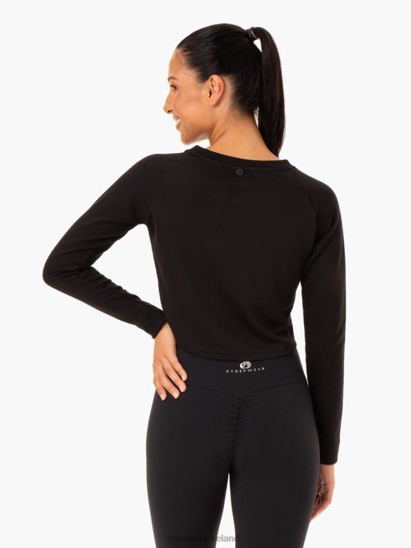 Ryderwear Staples Cropped Sweater Black Women Clothing 4Z2T1092