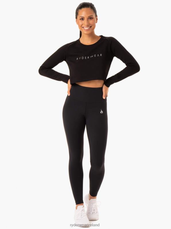 Ryderwear Staples Cropped Sweater Black Women Clothing 4Z2T1092