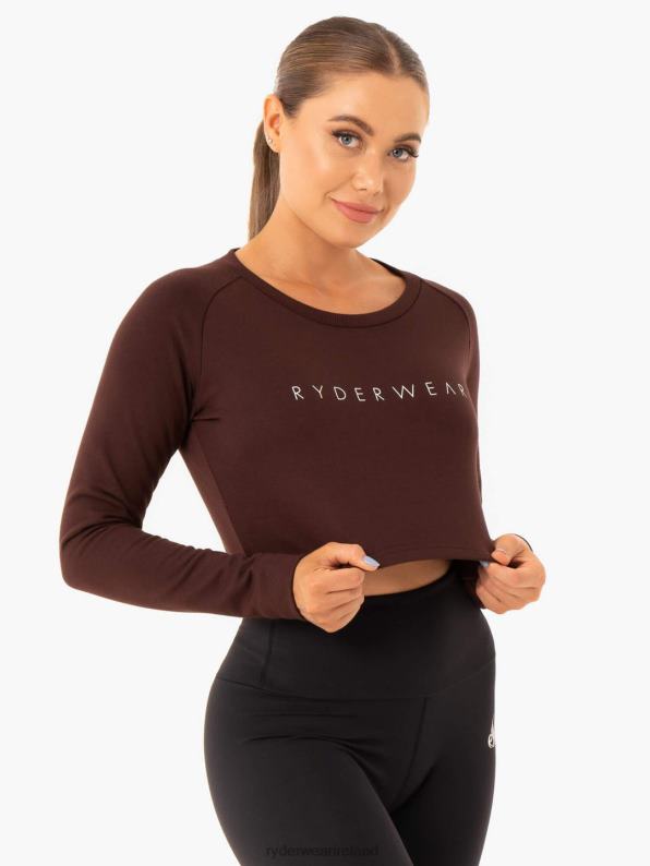 Ryderwear Staples Cropped Sweater Chocolate Women Clothing 4Z2T1020