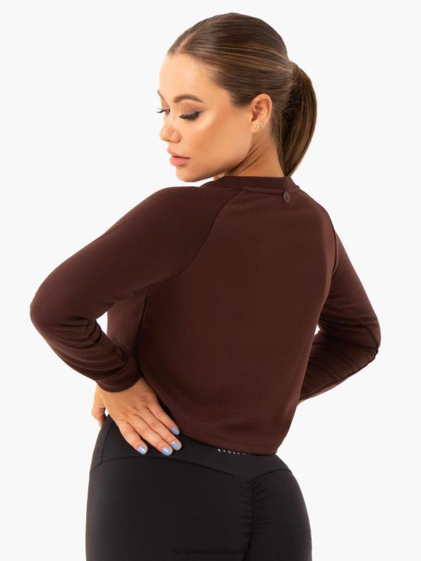 Ryderwear Staples Cropped Sweater Chocolate Women Clothing 4Z2T1020