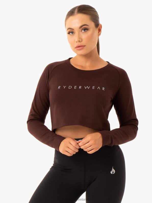 Ryderwear Staples Cropped Sweater Chocolate Women Clothing 4Z2T1020