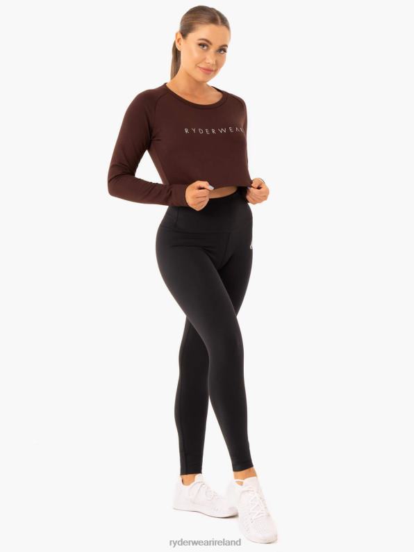 Ryderwear Staples Cropped Sweater Chocolate Women Clothing 4Z2T1020