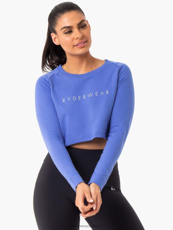 Ryderwear Staples Cropped Sweater Iris Blue Women Clothing 4Z2T1026