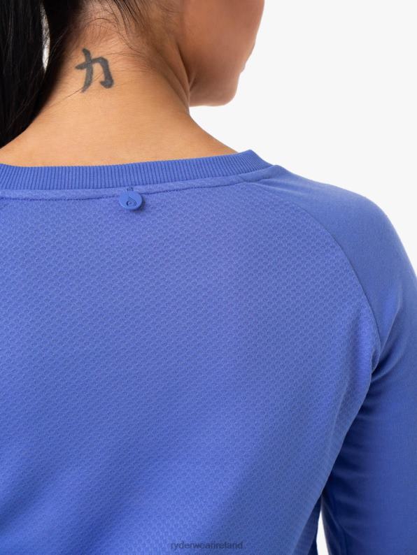 Ryderwear Staples Cropped Sweater Iris Blue Women Clothing 4Z2T1026