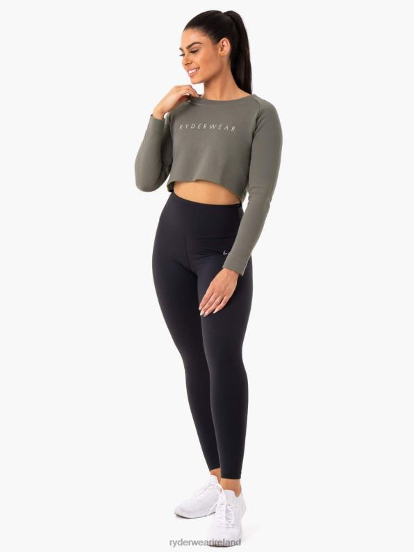 Ryderwear Staples Cropped Sweater Khaki Women Clothing 4Z2T1019