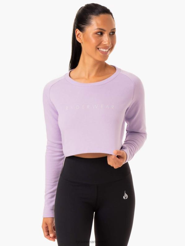 Ryderwear Staples Cropped Sweater Lilac Women Clothing 4Z2T1025
