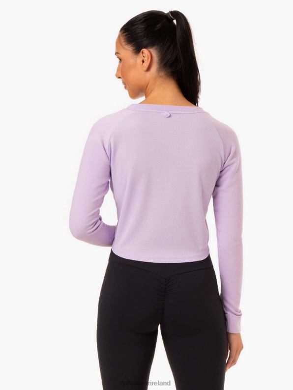 Ryderwear Staples Cropped Sweater Lilac Women Clothing 4Z2T1025