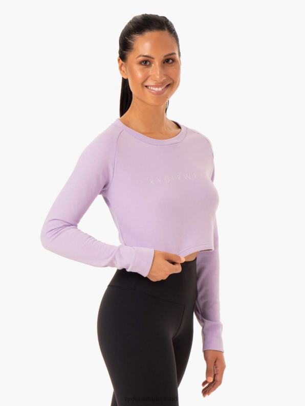 Ryderwear Staples Cropped Sweater Lilac Women Clothing 4Z2T1025
