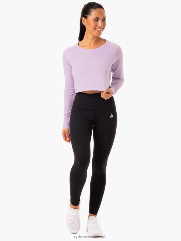 Ryderwear Staples Cropped Sweater Lilac Women Clothing 4Z2T1025