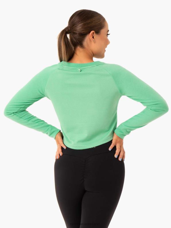Ryderwear Staples Cropped Sweater Neomint Women Clothing 4Z2T1024