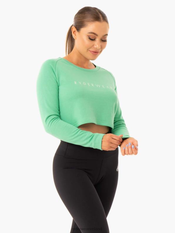 Ryderwear Staples Cropped Sweater Neomint Women Clothing 4Z2T1024