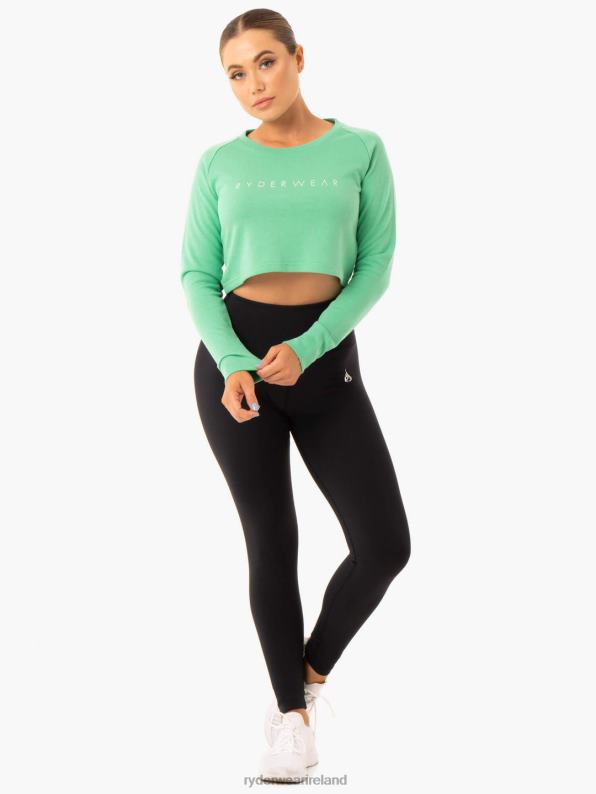 Ryderwear Staples Cropped Sweater Neomint Women Clothing 4Z2T1024