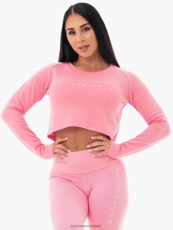 Ryderwear Staples Cropped Sweater Pink Women Clothing 4Z2T1096