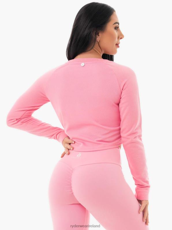 Ryderwear Staples Cropped Sweater Pink Women Clothing 4Z2T1096