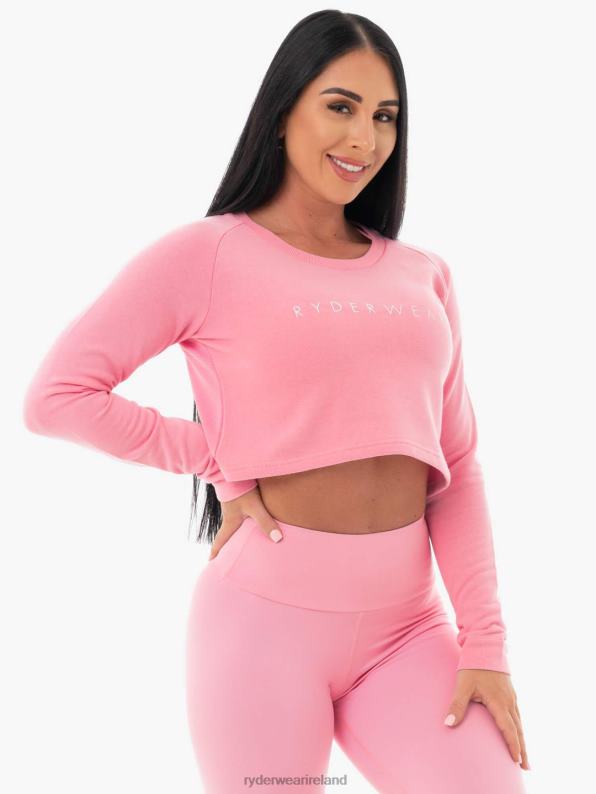 Ryderwear Staples Cropped Sweater Pink Women Clothing 4Z2T1096