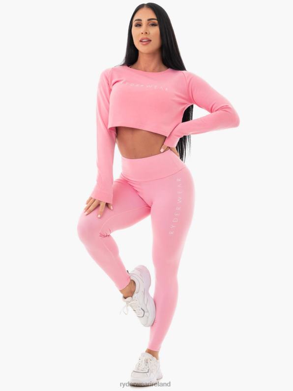 Ryderwear Staples Cropped Sweater Pink Women Clothing 4Z2T1096