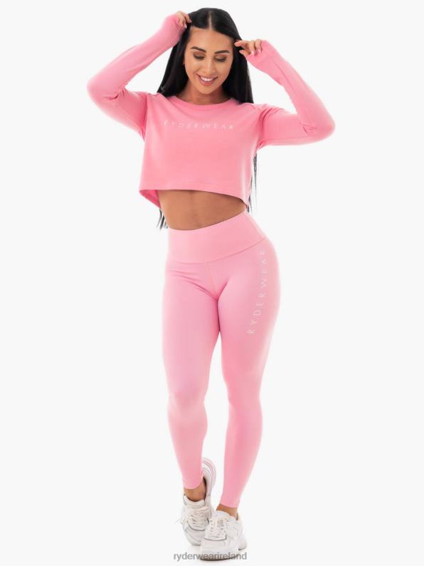 Ryderwear Staples Cropped Sweater Pink Women Clothing 4Z2T1096