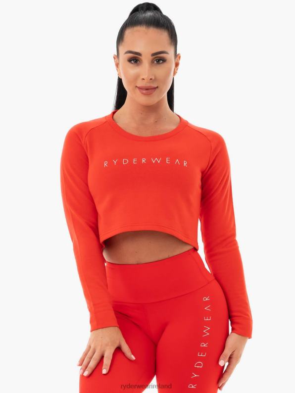 Ryderwear Staples Cropped Sweater Red Women Clothing 4Z2T1099