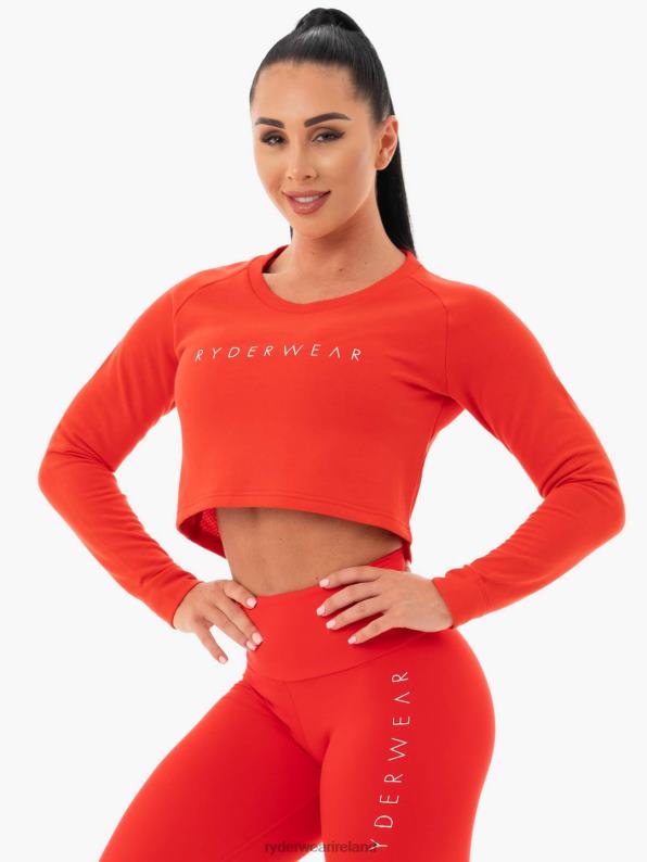 Ryderwear Staples Cropped Sweater Red Women Clothing 4Z2T1099