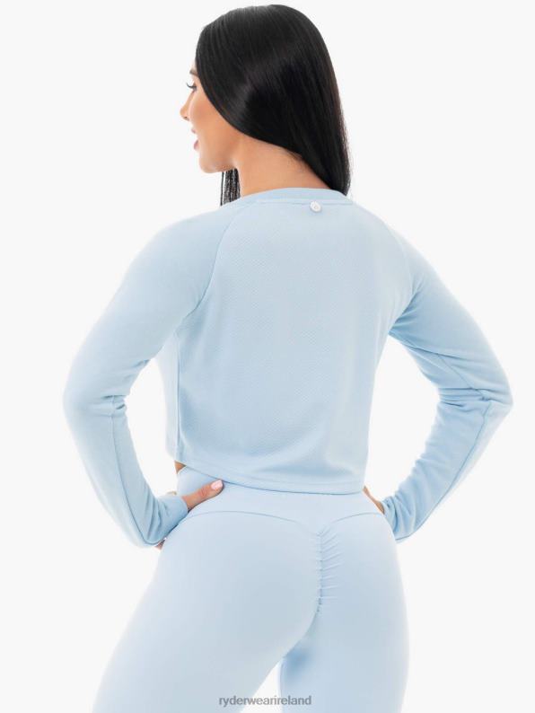 Ryderwear Staples Cropped Sweater Sky Blue Women Clothing 4Z2T1097