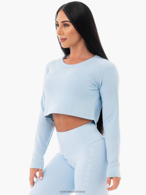 Ryderwear Staples Cropped Sweater Sky Blue Women Clothing 4Z2T1097