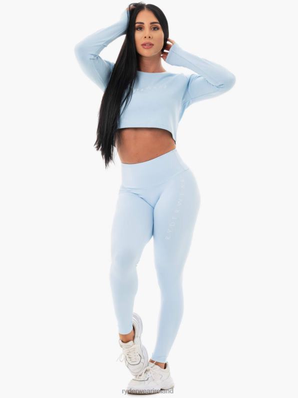 Ryderwear Staples Cropped Sweater Sky Blue Women Clothing 4Z2T1097