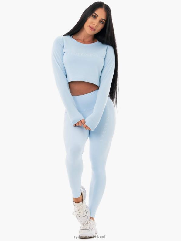 Ryderwear Staples Cropped Sweater Sky Blue Women Clothing 4Z2T1097