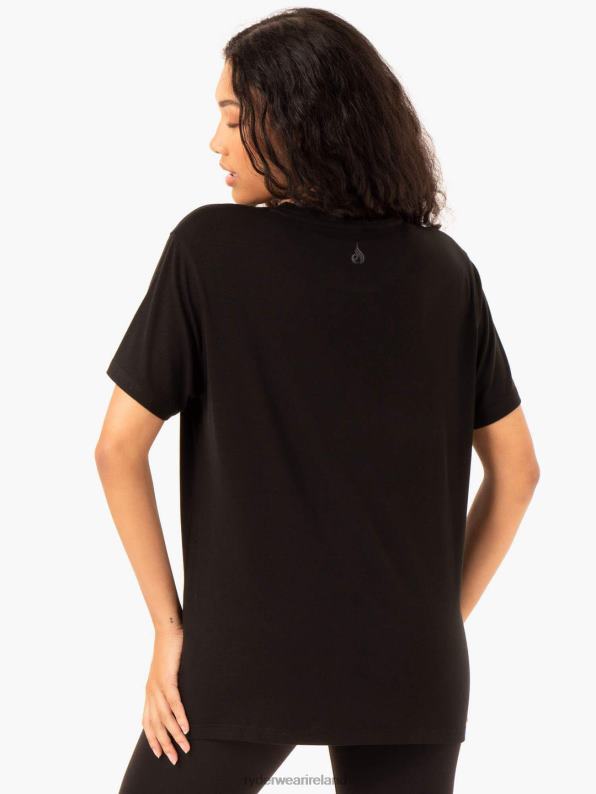 Ryderwear Boyfriend Longline T-Shirt Black Women Clothing 4Z2T929