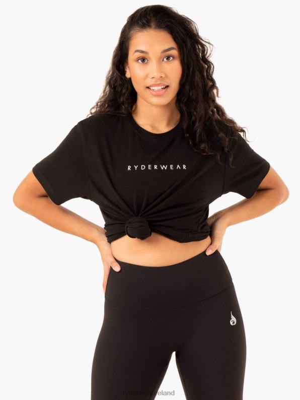 Ryderwear Boyfriend Longline T-Shirt Black Women Clothing 4Z2T929