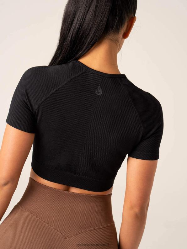 Ryderwear Circuit Rib Seamless T-Shirt Black Women Clothing 4Z2T829