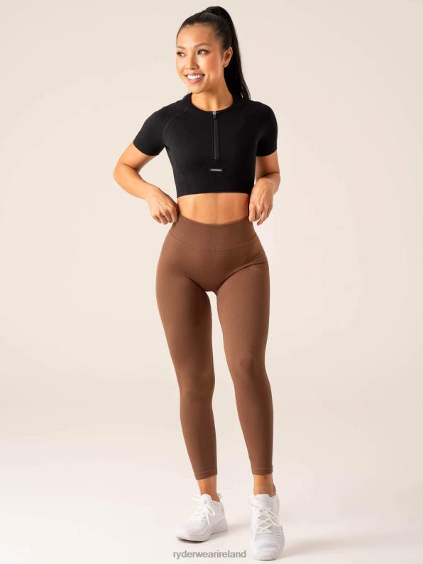 Ryderwear Circuit Rib Seamless T-Shirt Black Women Clothing 4Z2T829