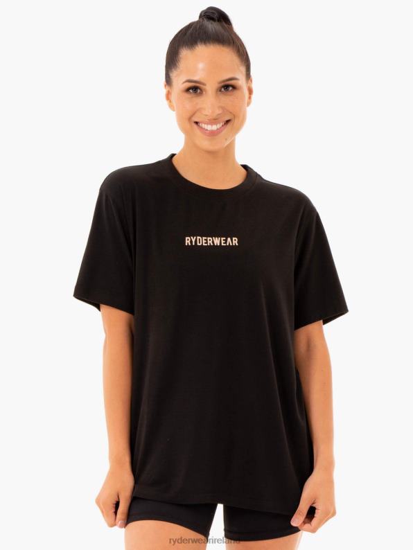 Ryderwear Define Long Line T-Shirt Black Women Clothing 4Z2T995